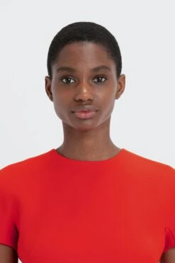 Victoria Beckham Fitted T-shirt Dress In Bright Red -Victoria Beckham 02 3140 42d112f5 2613 4afa a648 dee6e44bad8a