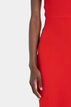 Victoria Beckham Fitted T-shirt Dress In Bright Red -Victoria Beckham 02 3141 019c21ca e495 4b9d ae58 5c7d847fc15f