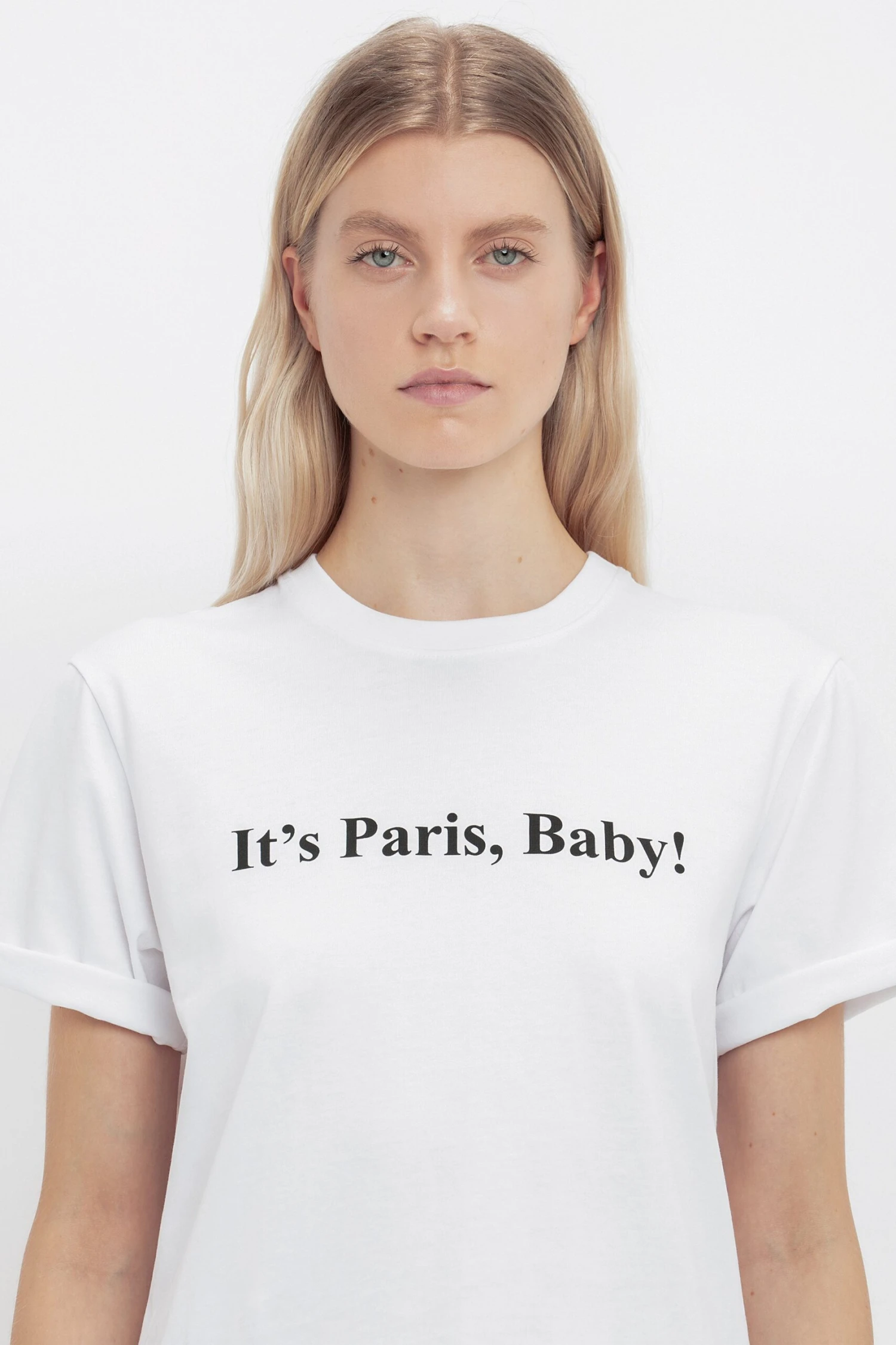Victoria Beckham IT'S PARIS, BABY! T-shirt In White 4 Victoria Beckham IT'S PARIS, BABY! T-shirt In White - Image 4