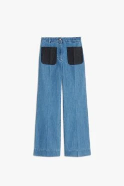 Victoria Beckham Alina High Waisted Patch Pocket Jean In 70s Wash -Victoria Beckham 130 1122DJE003197D 70S WASH 007 247 2700 4050 LR