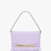 Victoria Beckham Chain Pouch With Strap In Lilac Leather