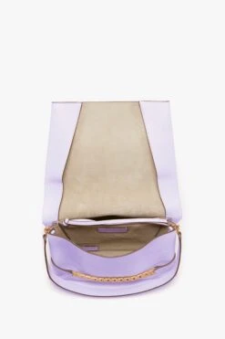 Victoria Beckham Chain Pouch With Strap In Lilac Leather 8 Victoria Beckham Chain Pouch With Strap In Lilac Leather -Victoria Beckham 20230315 VB ACC 035023copy