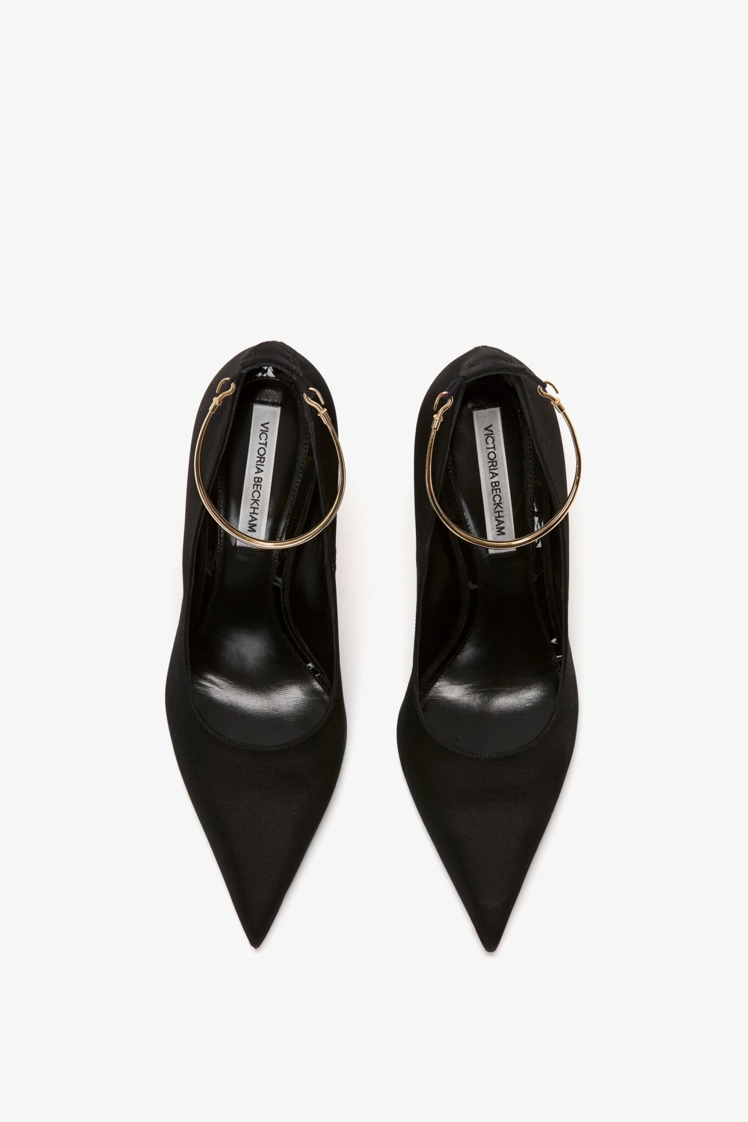 Victoria Beckham Pointy Toe Pump In Black Satin 4 Victoria Beckham Pointy Toe Pump In Black Satin - Image 4