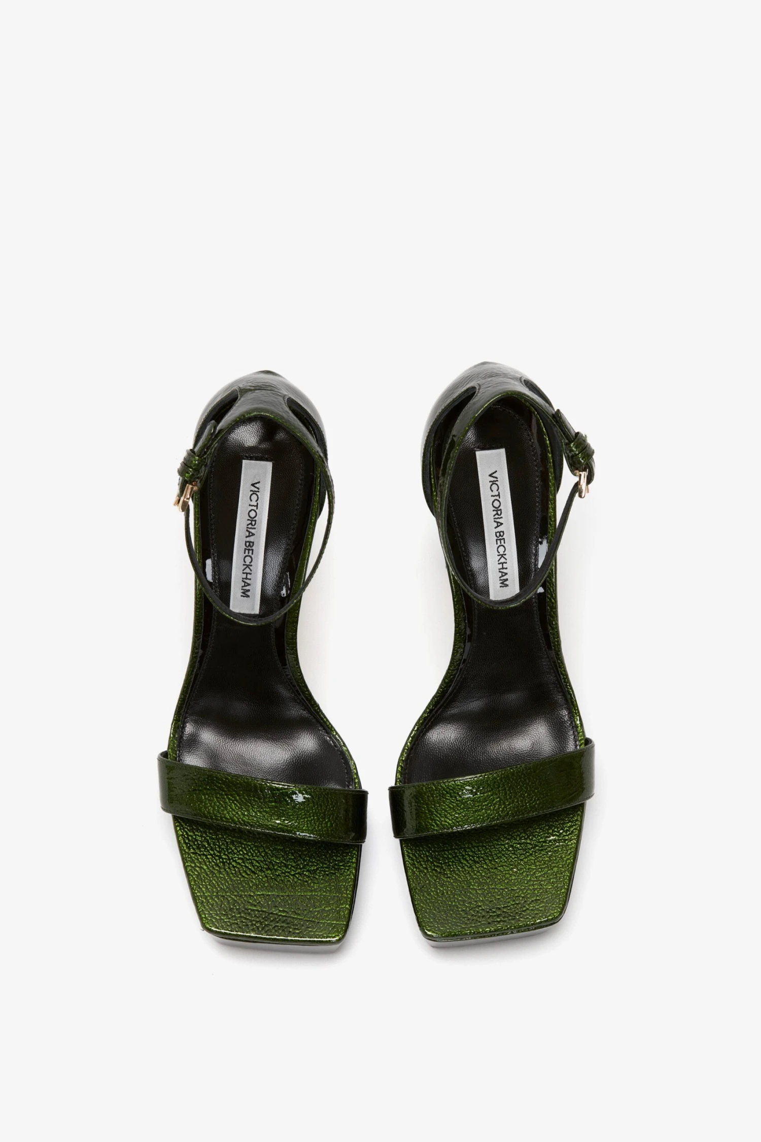 Victoria Beckham Squared Toe Platform Sandal In Green Grained Patent 4 Victoria Beckham Squared Toe Platform Sandal In Green Grained Patent - Image 4