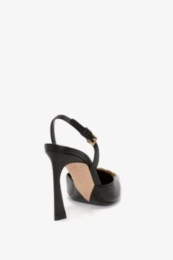 Victoria Beckham Pointy Toe Sling Back In Black Calf -Victoria Beckham 20230613 VB ecom 031