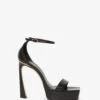 Victoria Beckham Squared Toe Platform Sandal In Black