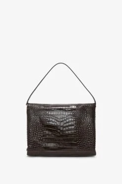 Victoria Beckham Jumbo Chain Pouch In Chocolate Croc-Effect Leather 15 Victoria Beckham Jumbo Chain Pouch In Chocolate Croc-Effect Leather -Victoria Beckham 20230613 VB ecom 130