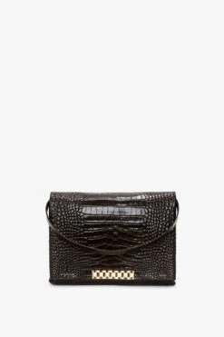 Victoria Beckham Jumbo Chain Pouch In Chocolate Croc-Effect Leather 13 Victoria Beckham Jumbo Chain Pouch In Chocolate Croc-Effect Leather -Victoria Beckham 20230613 VB ecom 131