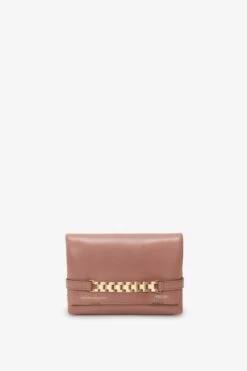 Victoria Beckham Mini Chain Pouch With Long Strap In Truffle Leather -Victoria Beckham 20230613 VB ecom 219