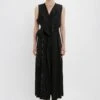 Victoria Beckham Trench Dress In Black