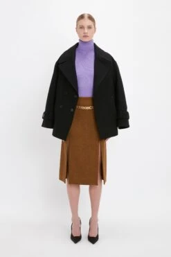 Victoria Beckham Oversized Pea Coat In Black 14 Victoria Beckham Oversized Pea Coat In Black -Victoria Beckham 20230615 VB ecom 629