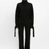 Victoria Beckham Tailored Straight Leg Trouser In Black