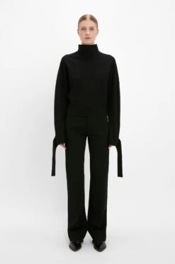 Victoria Beckham Tailored Straight Leg Trouser In Black