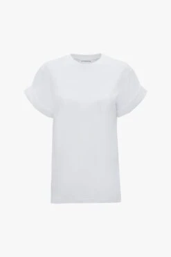 Victoria Beckham Relaxed Fit T-Shirt In White -Victoria Beckham 20230616 VB ecom 10341