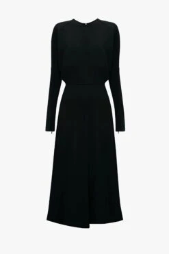 Victoria Beckham Dolman Midi Dress In Black -Victoria Beckham 20230616 VB ecom 11731 1124WDR005231A SS24P WARDROBE
