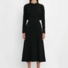 Victoria Beckham Dolman Midi Dress In Black