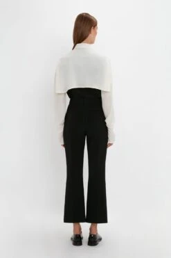 Victoria Beckham Oversized Bow Detail Blouse In Vanilla -Victoria Beckham 20230911 VB307