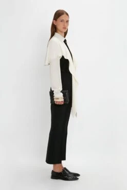 Victoria Beckham Oversized Bow Detail Blouse In Vanilla -Victoria Beckham 20230911 VB316