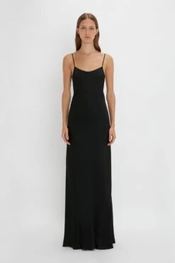 Victoria Beckham Floor-Length Cami Dress In Black