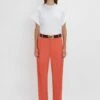 Victoria Beckham Single Pleat Trouser In Papaya