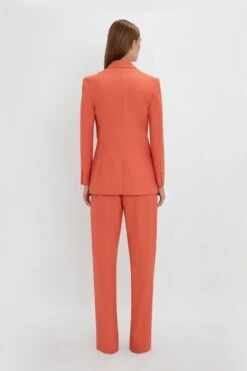 Victoria Beckham Patch Pocket Jacket In Papaya 11 Victoria Beckham Patch Pocket Jacket In Papaya -Victoria Beckham 20230912 VB 744