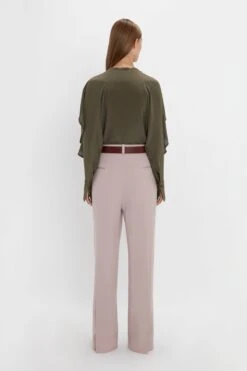 Victoria Beckham Tie Detail Ruffle Blouse In Oregano 9 Victoria Beckham Tie Detail Ruffle Blouse In Oregano -Victoria Beckham 20230912 VB 771