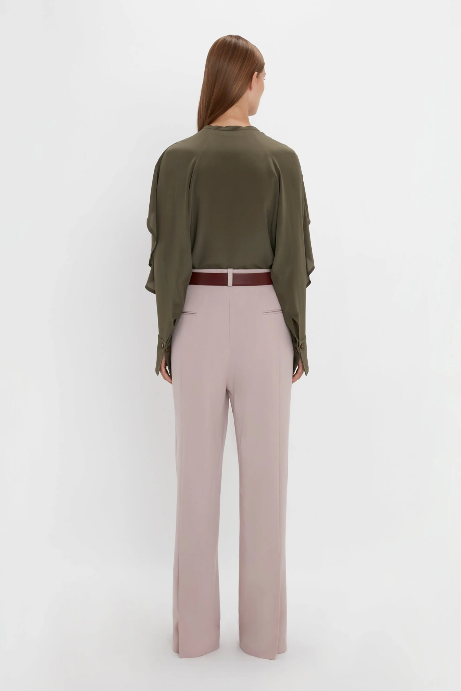 Victoria Beckham Double Pleat Trouser In Rose Quartz 3 Victoria Beckham Double Pleat Trouser In Rose Quartz - Image 3