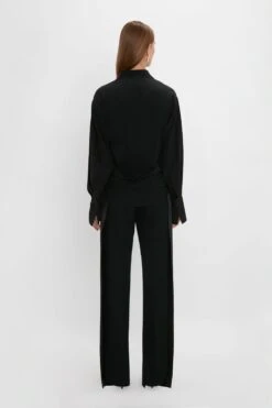 Victoria Beckham Satin Panel Straight Leg Trouser -Victoria Beckham 20230912 VB 880 9141953e 303b 493c 9aa0 fc41294c1a62