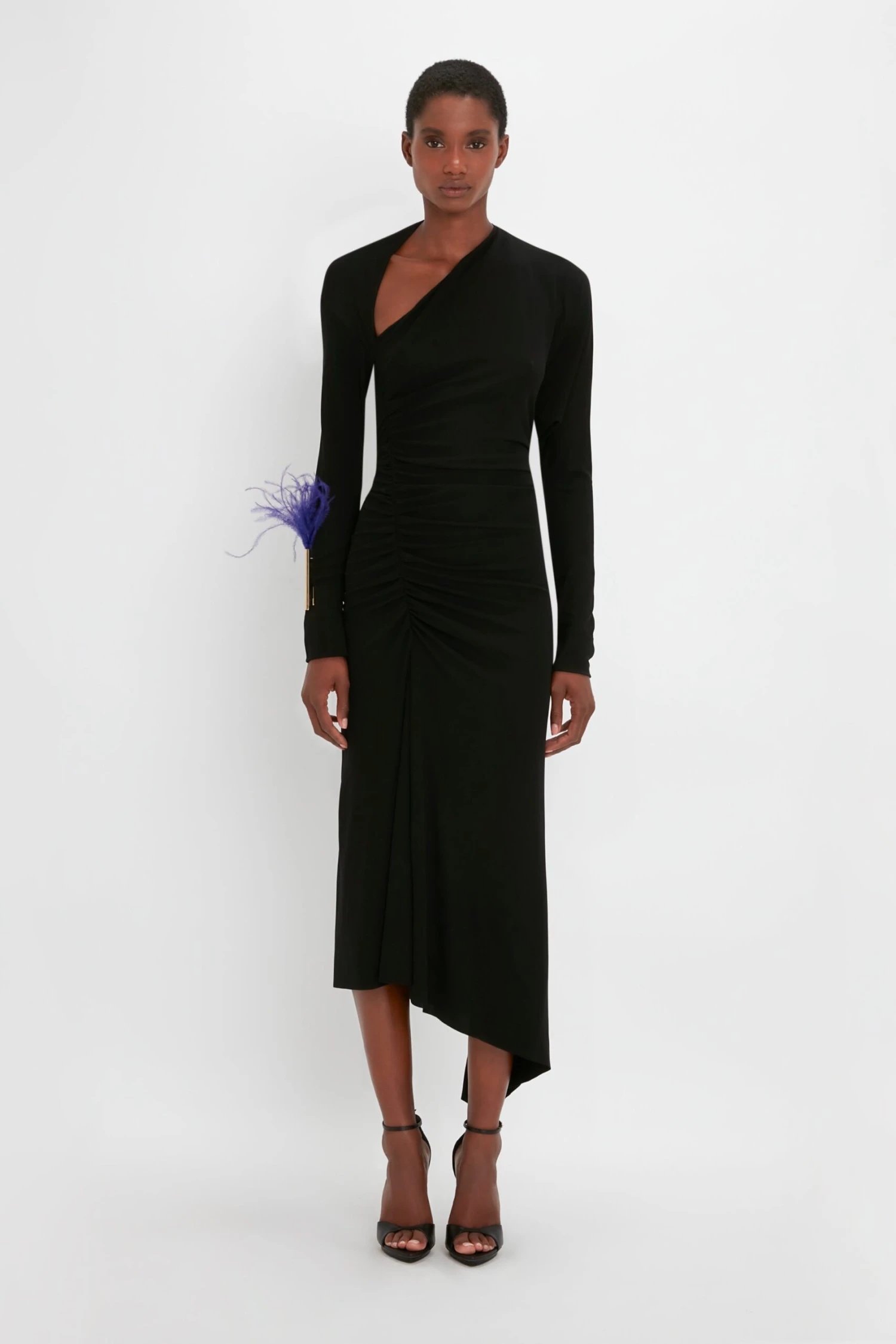 Victoria Beckham Feather Brooch In Purple 4 Victoria Beckham Feather Brooch In Purple - Image 4