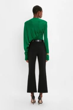 Victoria Beckham Gathered Detail Top In Emerald -Victoria Beckham 20230913 VB 192