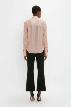 Victoria Beckham Wrap Front Blouse In Rosewater -Victoria Beckham 20230913 VB 207
