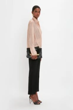 Victoria Beckham Wrap Front Blouse In Rosewater -Victoria Beckham 20230913 VB 213