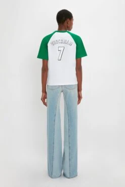 Victoria Beckham Football T-Shirt In Green -Victoria Beckham 20230913 VB 304