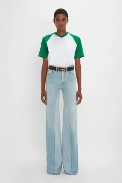 Victoria Beckham Football T-Shirt In Green