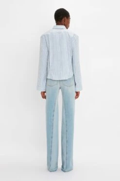 Victoria Beckham Bianca Jean In Light Blue Denim -Victoria Beckham 20230914 VB 079