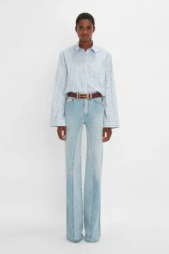 Victoria Beckham Bianca Jean In Light Blue Denim