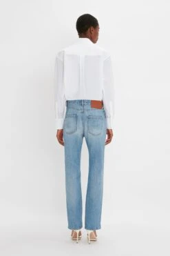 Victoria Beckham Victoria Mid-Rise Jean In Light Blue -Victoria Beckham 20230914 VB 116