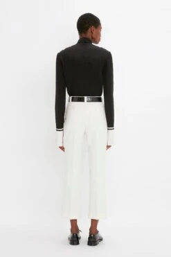 Victoria Beckham Cropped Kick Trouser In Ivory -Victoria Beckham 20230914 VB 177
