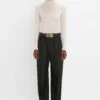 Victoria Beckham Polo Neck Jumper In Ivory