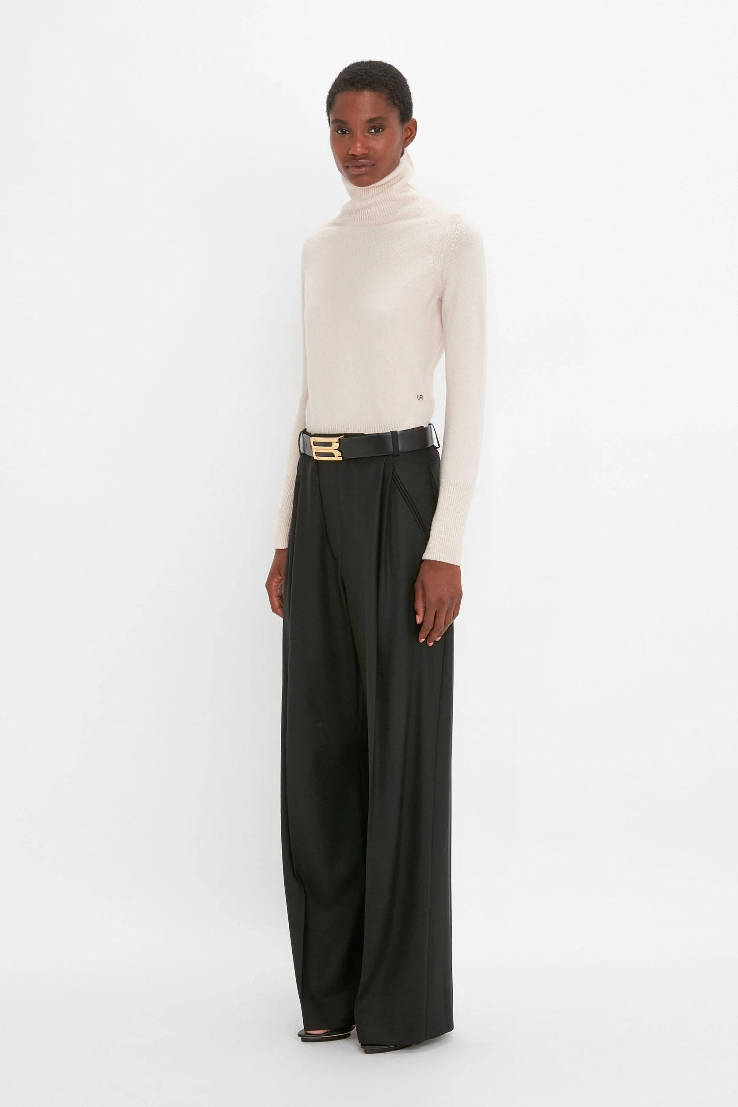 Victoria Beckham Polo Neck Jumper In Ivory 2 Victoria Beckham Polo Neck Jumper In Ivory - Image 2
