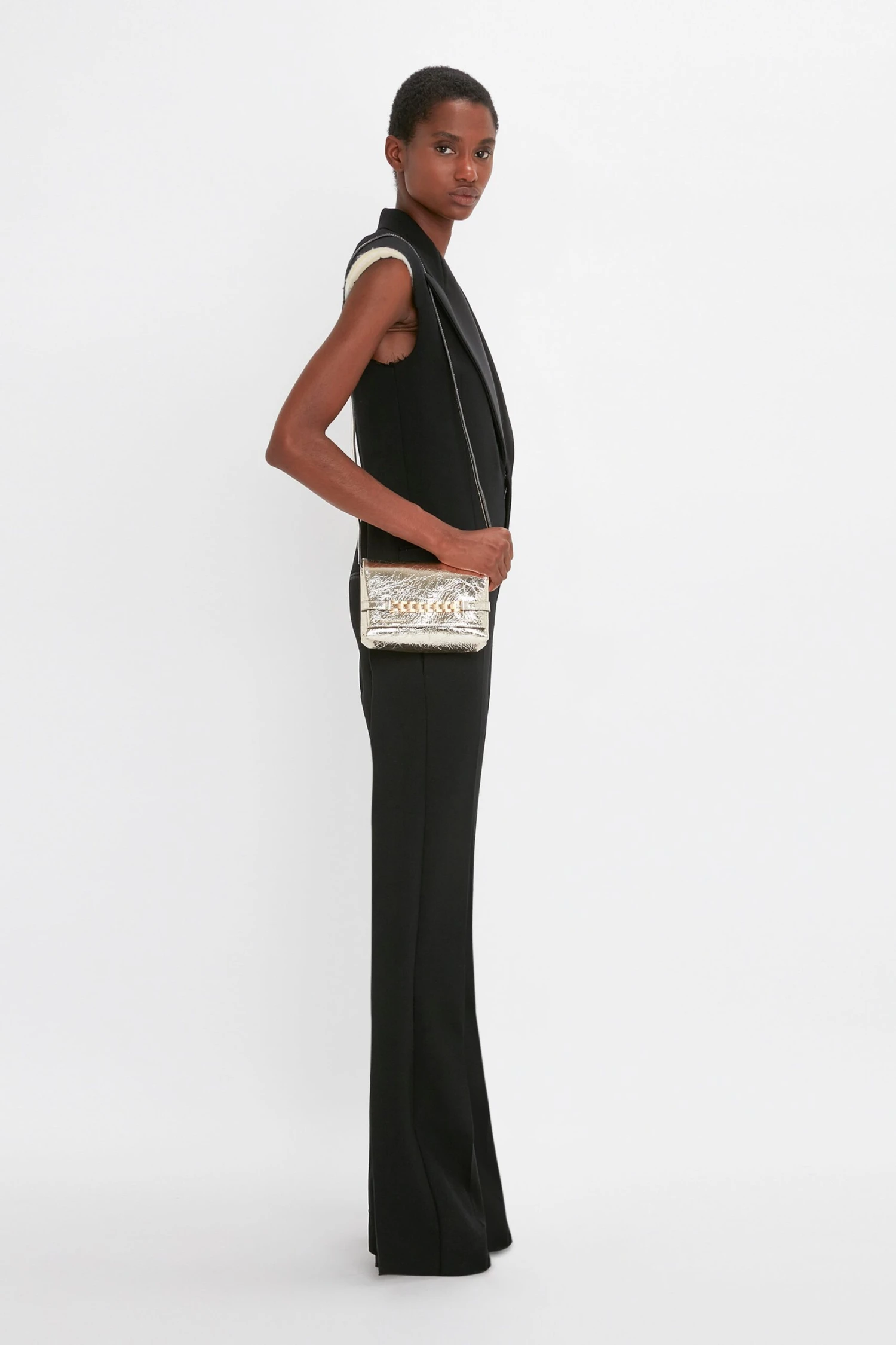 Victoria Beckham Sleeveless Tuxedo Jumpsuit In Black 6 Victoria Beckham Sleeveless Tuxedo Jumpsuit In Black - Image 6