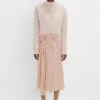 Victoria Beckham Wrap Front Cardigan In Nougat