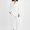 Victoria Beckham Exclusive Cropped Tuxedo Trouser In Ivory