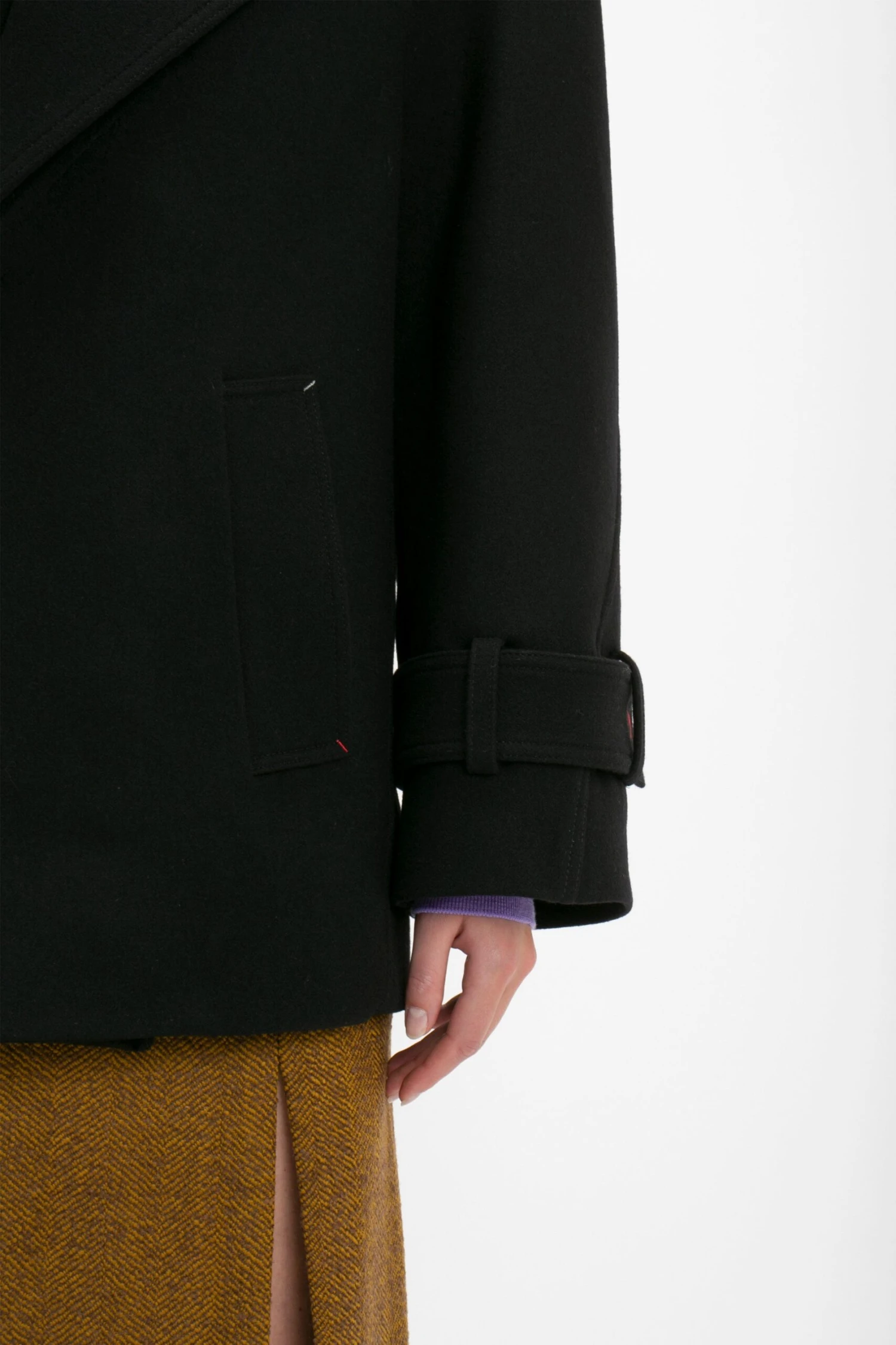 Victoria Beckham Oversized Pea Coat In Black 5 Victoria Beckham Oversized Pea Coat In Black - Image 5