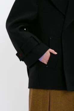 Victoria Beckham Oversized Pea Coat In Black 17 Victoria Beckham Oversized Pea Coat In Black -Victoria Beckham 8K1A3126