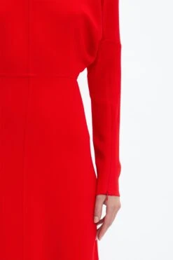 Victoria Beckham Dolman Midi Dress In Red -Victoria Beckham 8K1A3132