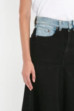 Victoria Beckham Patched Denim Skirt In Contrast Wash 10 Victoria Beckham Patched Denim Skirt In Contrast Wash -Victoria Beckham 8K1A3626