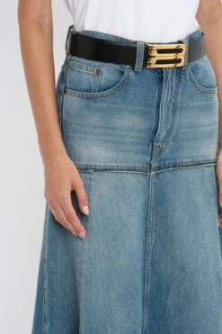Victoria Beckham Patched Denim Skirt In Vintage Wash 10 Victoria Beckham Patched Denim Skirt In Vintage Wash -Victoria Beckham 8K1A3822