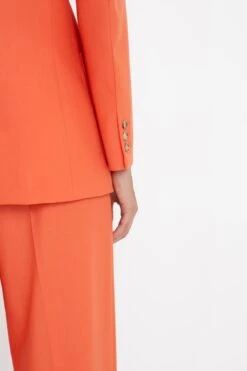 Victoria Beckham Patch Pocket Jacket In Papaya 12 Victoria Beckham Patch Pocket Jacket In Papaya -Victoria Beckham 8K1A3863