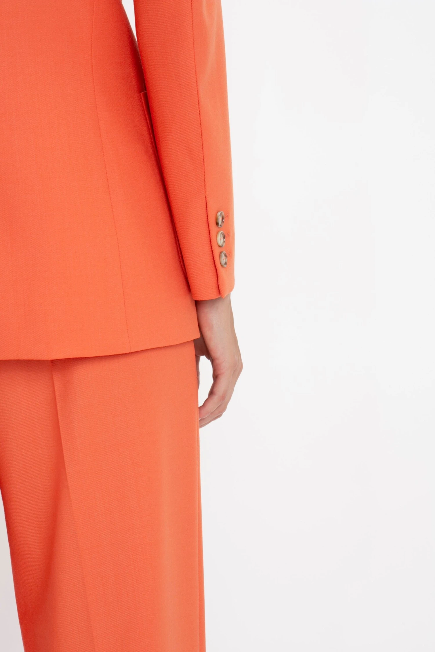 Victoria Beckham Patch Pocket Jacket In Papaya 5 Victoria Beckham Patch Pocket Jacket In Papaya - Image 5